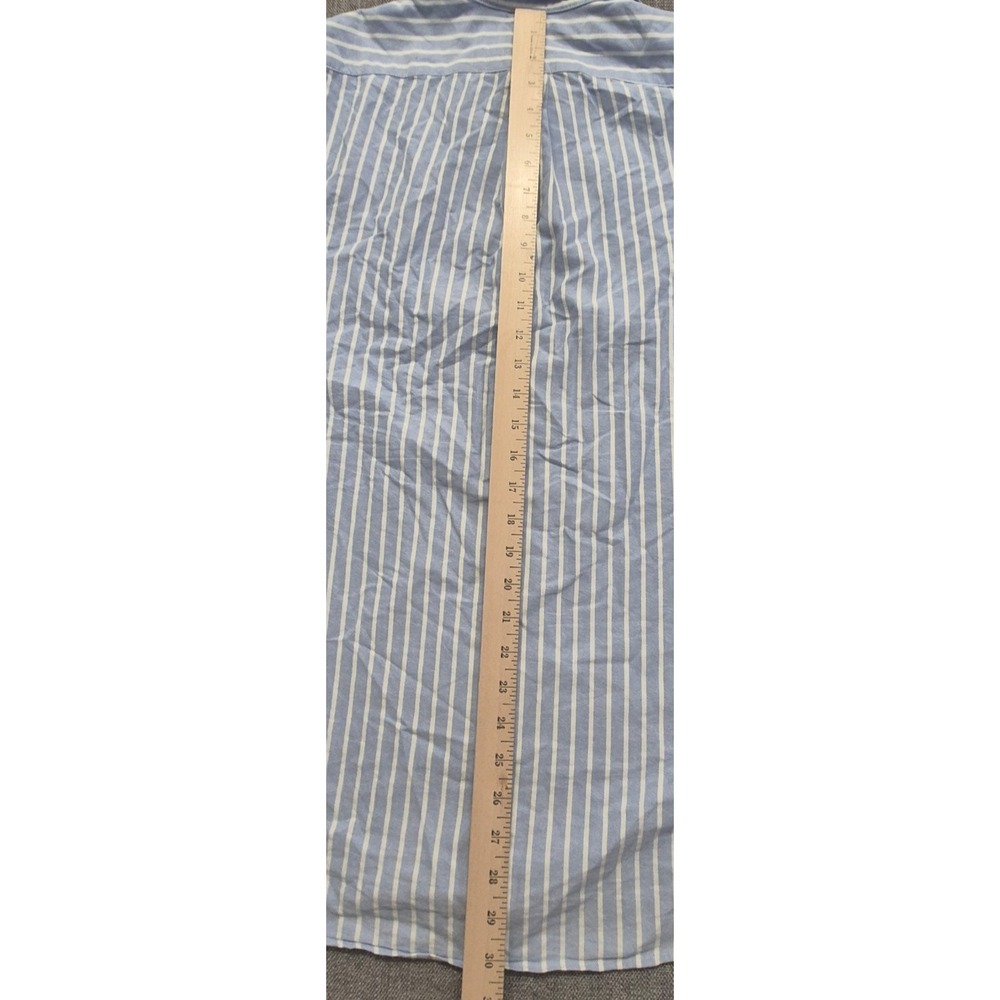 Ralph Lauren men's blue white striped button up long sleeve shirt LG embroidered - Picture 13 of 16